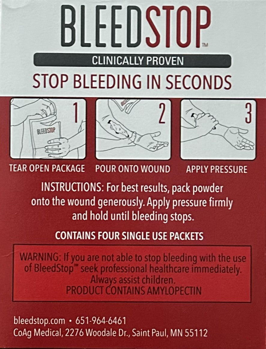 Blood Clotting Powder-Bleeding Control For Moderate To Severe Wounds & Nosebleeds