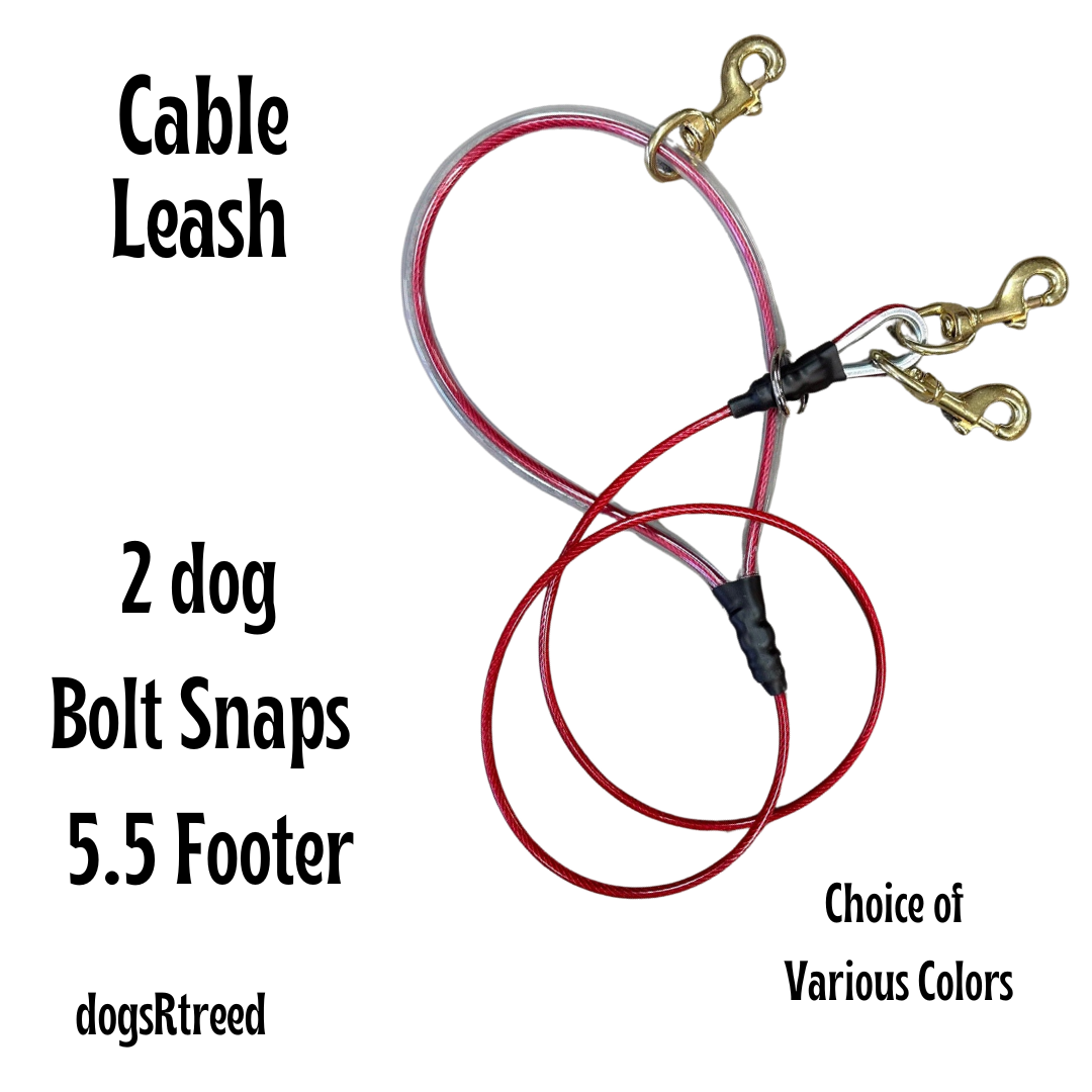 dogsRtreed CABLE LEASH - BOLT SNAP - 5.5 FOOTER