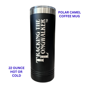 COFFEE TUMBLER MUG - TRACKING THE LONGWALKER LOGO WORDS