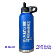 Load image into Gallery viewer, WATER BOTTLE - TRACKING THE LONGWALKER LOGO WORDS