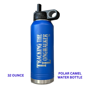 WATER BOTTLE - TRACKING THE LONGWALKER LOGO WORDS