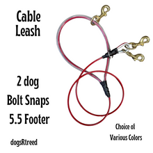 Load image into Gallery viewer, dogsRtreed CABLE LEASH - BOLT SNAP - 5.5 FOOTER
