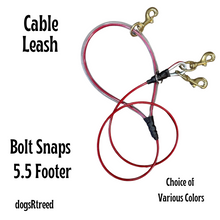 Load image into Gallery viewer, dogsRtreed CABLE LEASH - BOLT SNAP - 5.5 FOOTER
