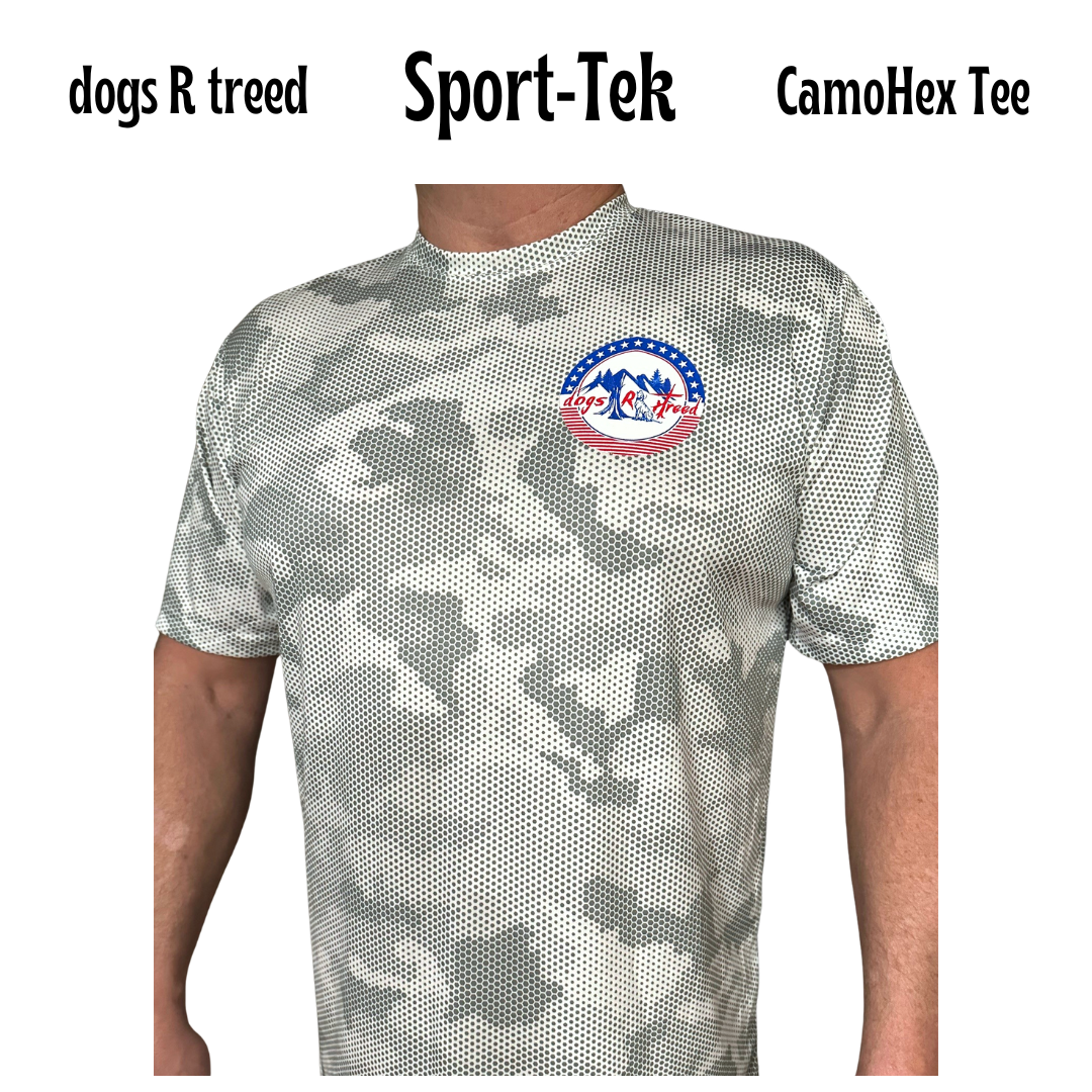 dogsRtreed SPORT-TEK CamoHex SHORT SLEEVE LIGHTWEIGHT TEE