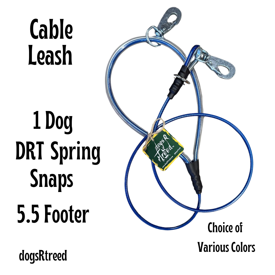 dogsRtreed CABLE LEASH - DRT SWEDISH SPRING SNAP - 5.5 FOOTER