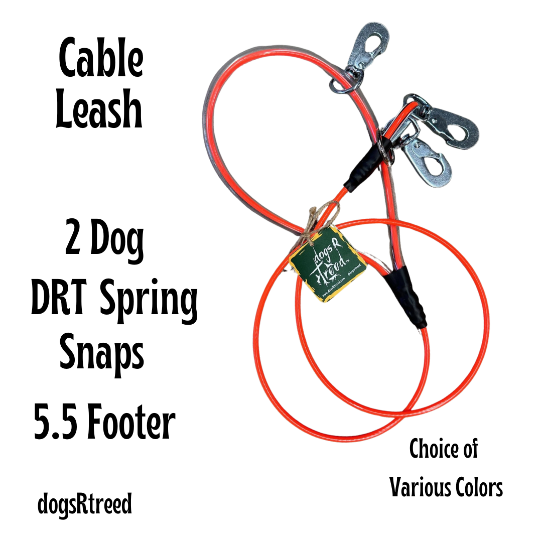 dogsRtreed CABLE LEASH - DRT SWEDISH SPRING SNAP - 5.5 FOOTER