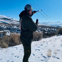 Load image into Gallery viewer, Beamer antenna in action on a snowy mountain hillside. 