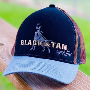 BLACK AND TAN BREED HAT - 3D EMBROIDERED - 2 STYLES