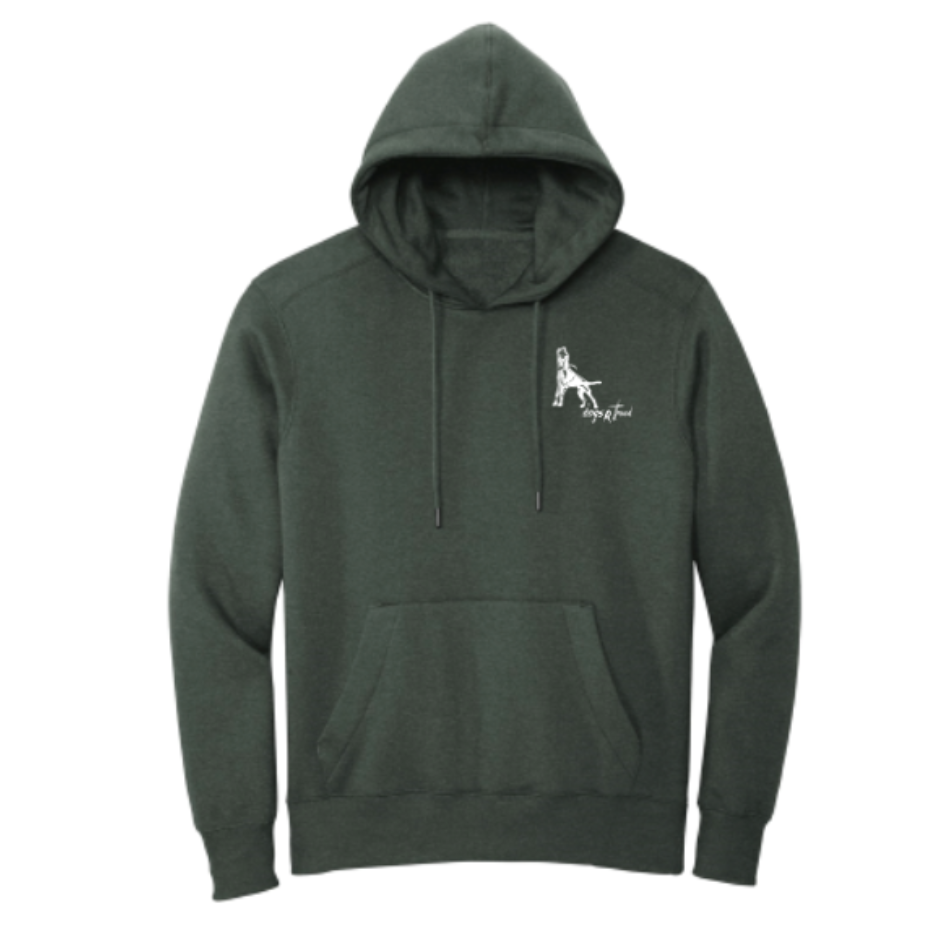 dogsRtreed LOGO HOODIE - Pullover Screen Print Sweatshirt - Heathered Green