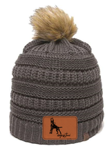 Load image into Gallery viewer, POM BEANIE LADIES - SOFT CABLE KNIT