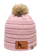 Load image into Gallery viewer, POM BEANIE LADIES - SOFT CABLE KNIT