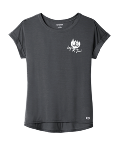 dogsRtreed Ladies OGIO TEE SHIRT - Short Cuff Sleeve - Dark Gray