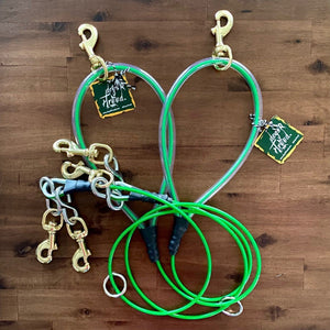 dogsRtreed YOUTH CABLE LEASH - BOLT SNAP - 3.5 FOOTER