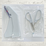 A sterile, single use skin stapler with a quantity of 35 staples, packaged in a clear plastic blister box. One Stapler and one Staple remover.